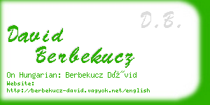 david berbekucz business card